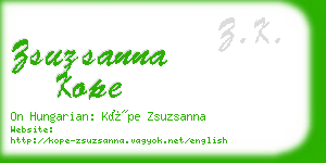 zsuzsanna kope business card